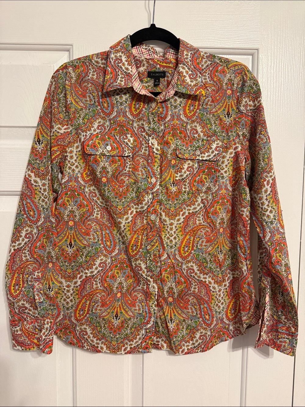 Talbots Multicolor Paisley Long-Sleeve Button-Down Shirt